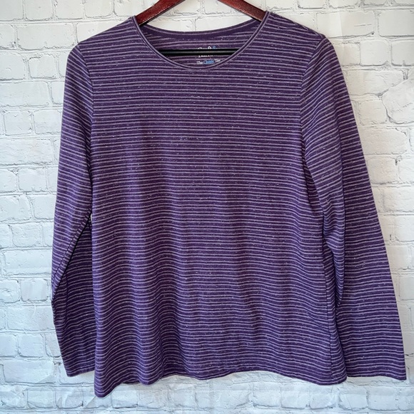 croft & barrow classic tee purple shirt size M - Picture 2 of 4
